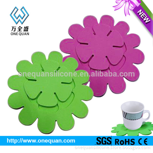 Cute design Number silicone mat for cup